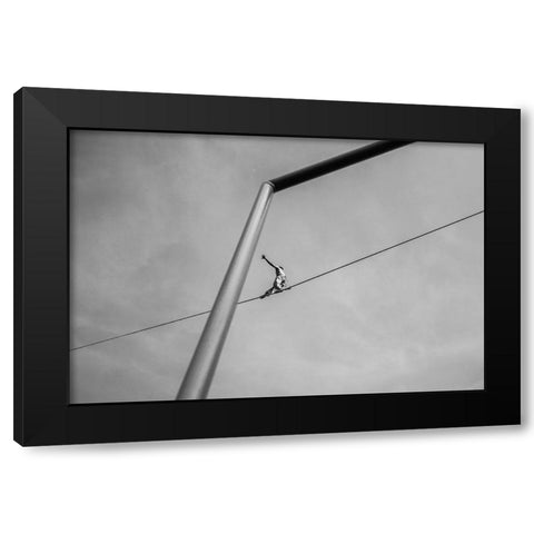 The Acrobat Black Modern Wood Framed Art Print with Double Matting by L., Alessandro