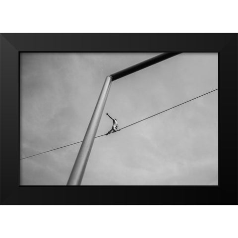 The Acrobat Black Modern Wood Framed Art Print by L., Alessandro