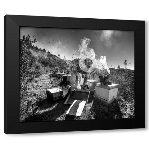 Mountain Of Honey Black Modern Wood Framed Art Print by Teixeira, Agostinho