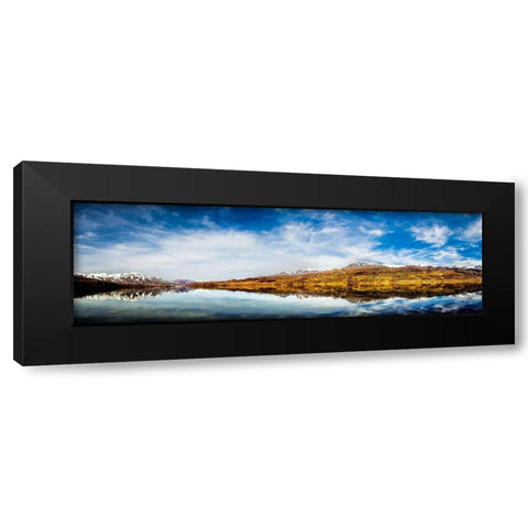 Taleghan Lake-Alborz-Iran. Black Modern Wood Framed Art Print with Double Matting by Ebrahimi, Behnam