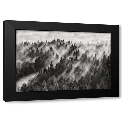 Sundance No.1 Black Modern Wood Framed Art Print with Double Matting by Baloh, Davorin