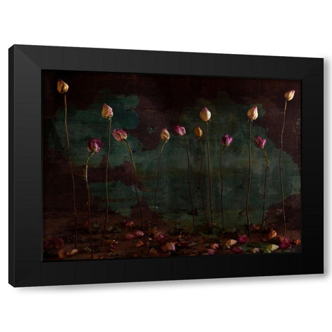 Lees Of Life Black Modern Wood Framed Art Print by Nataly, Golubeva