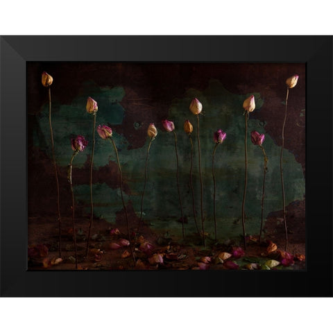 Lees Of Life Black Modern Wood Framed Art Print by Nataly, Golubeva