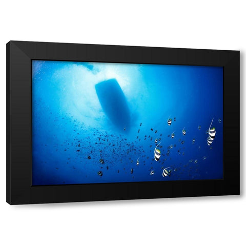 Storm Black Modern Wood Framed Art Print by Marchegiani, Roberto