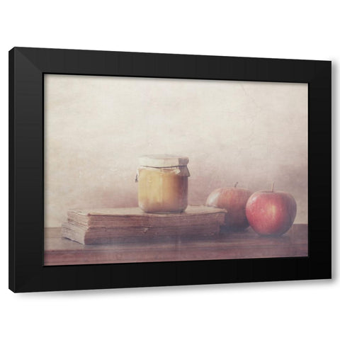 Recipe With Apples Black Modern Wood Framed Art Print with Double Matting by Devos, Delphine