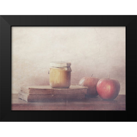 Recipe With Apples Black Modern Wood Framed Art Print by Devos, Delphine