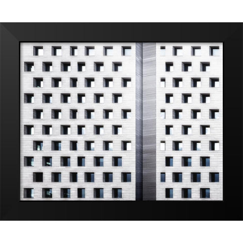 Living In A Box. Black Modern Wood Framed Art Print by Verschelden, Harry