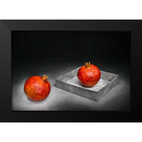 Be Careful Black Modern Wood Framed Art Print by Verot, Christophe