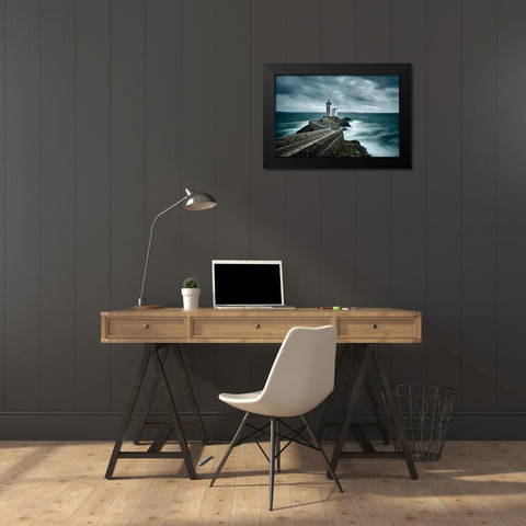 Resistance Black Modern Wood Framed Art Print by Denis