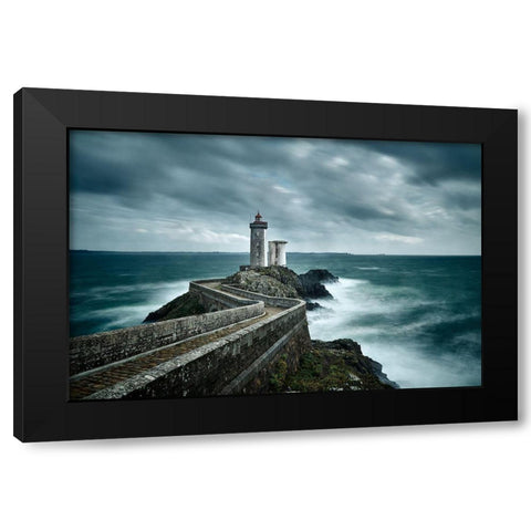 Resistance Black Modern Wood Framed Art Print by Denis