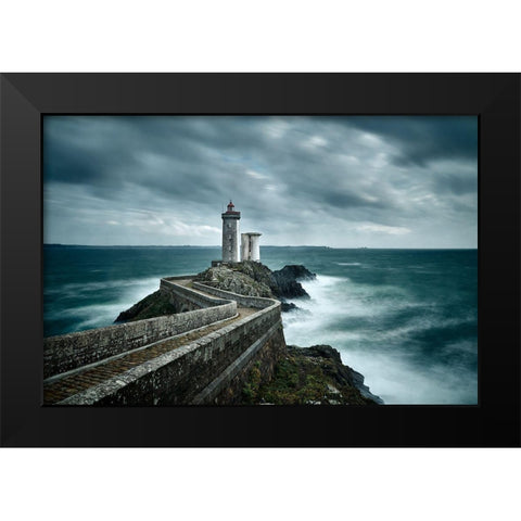 Resistance Black Modern Wood Framed Art Print by Denis