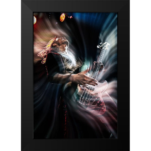 Like A Turbulence Black Modern Wood Framed Art Print by Nakamatsu, Kenji