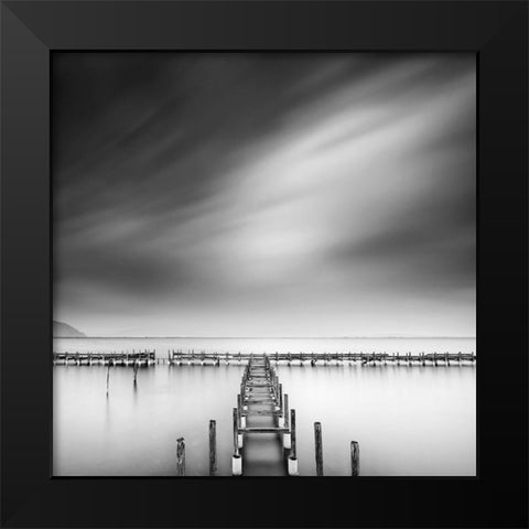 By The Sea 012 Black Modern Wood Framed Art Print by Digalakis, George