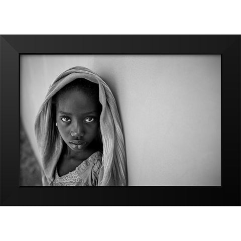 Senegal Black Modern Wood Framed Art Print by Godinho, Luis