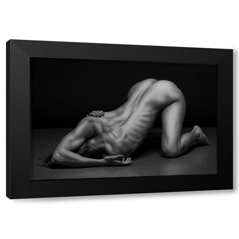 Bodyscape Black Modern Wood Framed Art Print by Belovodchenko, Anton