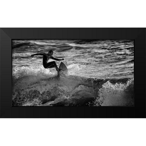 ~~ -/- ~~~~ Black Modern Wood Framed Art Print by Bussiba, Eyal