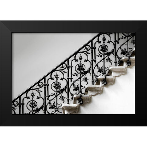 Forged Handrail Black Modern Wood Framed Art Print by Claes, Gilbert