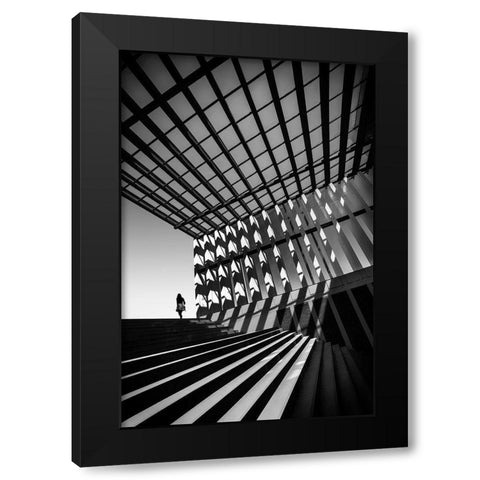 Drifting Black Modern Wood Framed Art Print by Abrantes, Paulo
