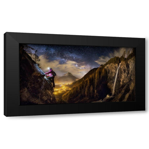 The Climb Black Modern Wood Framed Art Print with Double Matting by Nicholas Roemmelt, Dr.