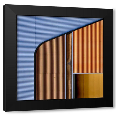 Steel A Wood. Black Modern Wood Framed Art Print by Verschelden, Harry