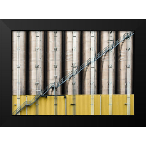 Industrial Part I Black Modern Wood Framed Art Print by Stalmans, Luc