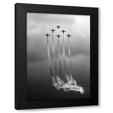 Six on Cloud Black Modern Wood Framed Art Print with Double Matting by Bunjamin (Abe), Antonyus