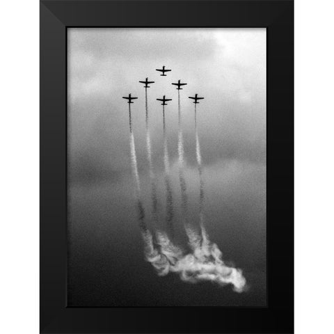 Six on Cloud Black Modern Wood Framed Art Print by Bunjamin (Abe), Antonyus