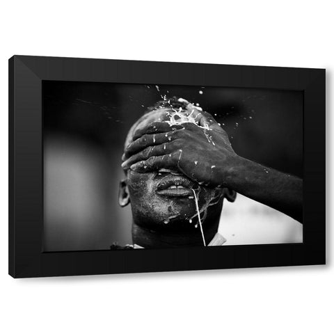Ritual Black Modern Wood Framed Art Print by Godinho, Luis