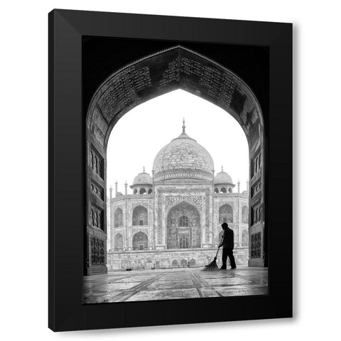 Early In The Morning Black Modern Wood Framed Art Print by Nicolas, Andrei