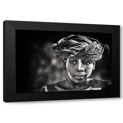 Africas Light Black Modern Wood Framed Art Print by Flour, Piet