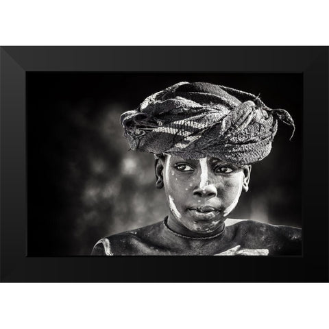 Africas Light Black Modern Wood Framed Art Print by Flour, Piet