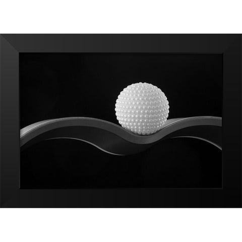 Beaded Black Modern Wood Framed Art Print by Hammer, Jacqueline