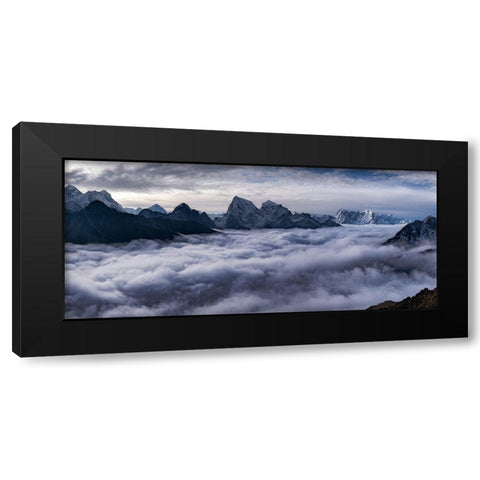 Cloud River Black Modern Wood Framed Art Print with Double Matting by Kharitonov, Alexey