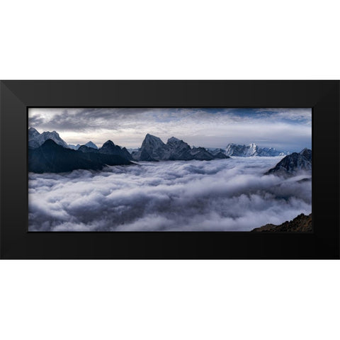 Cloud River Black Modern Wood Framed Art Print by Kharitonov, Alexey