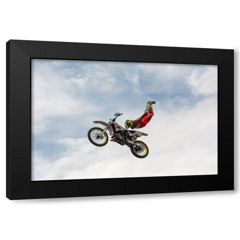 No Hands Superflyer Black Modern Wood Framed Art Print with Double Matting by Vlasceanu, Mircea