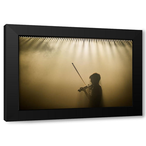 Yndi Halda Black Modern Wood Framed Art Print by V., Stijn