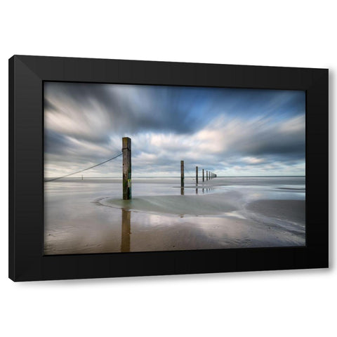 Still Standing Black Modern Wood Framed Art Print by Staelens, Christophe