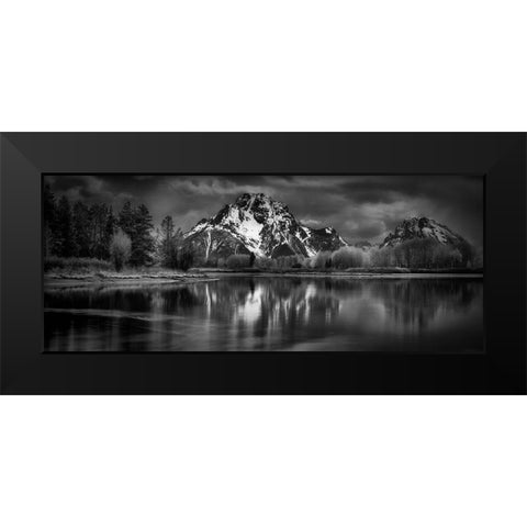 Untitled Black Modern Wood Framed Art Print by Chopra, Atul