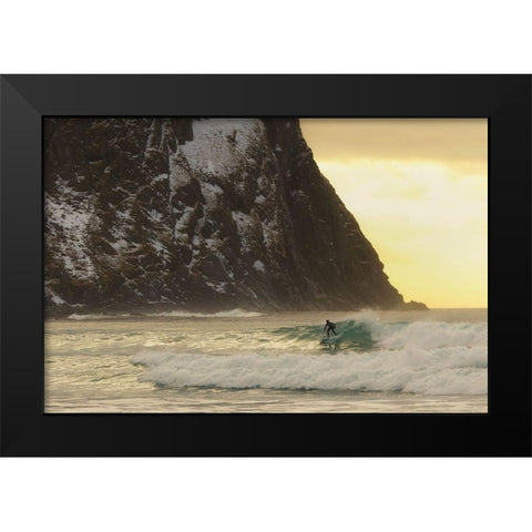 Only The Ocean Black Modern Wood Framed Art Print by Croce, Vincent