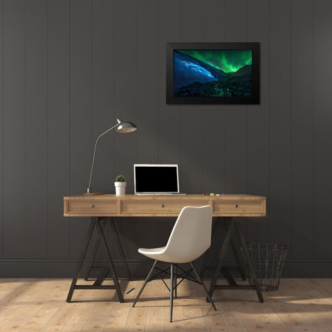 Athabasca Cave Black Modern Wood Framed Art Print by M. Garcia, Jesus