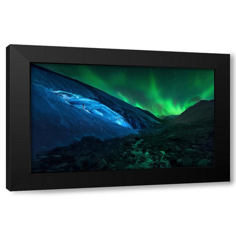 Athabasca Cave Black Modern Wood Framed Art Print by M. Garcia, Jesus