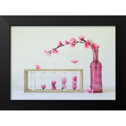 Petal Collecting Black Modern Wood Framed Art Print by Hammer, Jacqueline