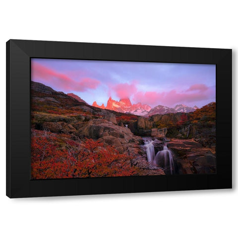 Heaven On Earth Black Modern Wood Framed Art Print with Double Matting by Fan, John