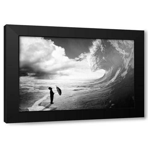 Oh Boy... Black Modern Wood Framed Art Print with Double Matting by Clothes, Pristine