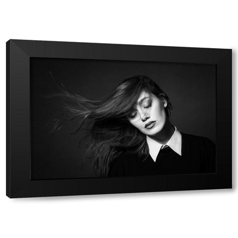 Storm Black Modern Wood Framed Art Print by Minaeian, Ehsan