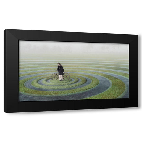 The Point Of No Return Black Modern Wood Framed Art Print with Double Matting by Margraff, Esther