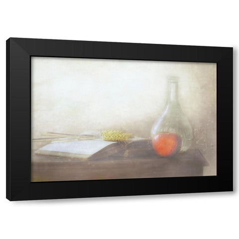 Wheat Black Modern Wood Framed Art Print with Double Matting by Devos, Delphine