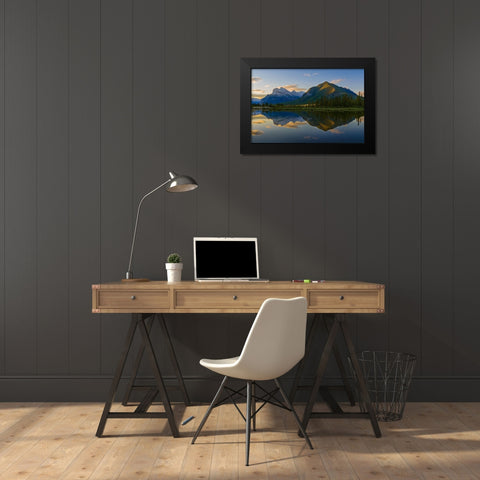 Quiet Summer Morning Black Modern Wood Framed Art Print by Li, Austin