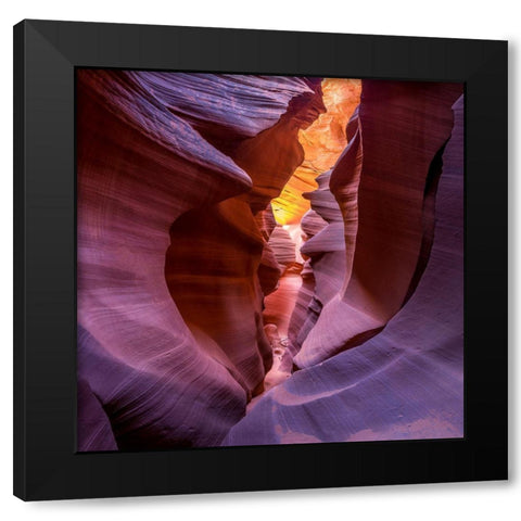 Fire In Canyon Black Modern Wood Framed Art Print with Double Matting by Biswas, Sandipan
