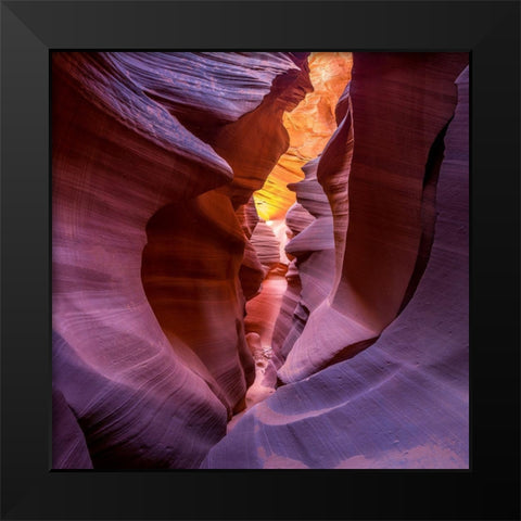 Fire In Canyon Black Modern Wood Framed Art Print by Biswas, Sandipan